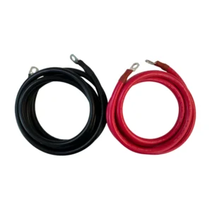 2/0 AWG Solar Battery Cable Kit – 10FT with 1/2" Lugs (Red + Black)