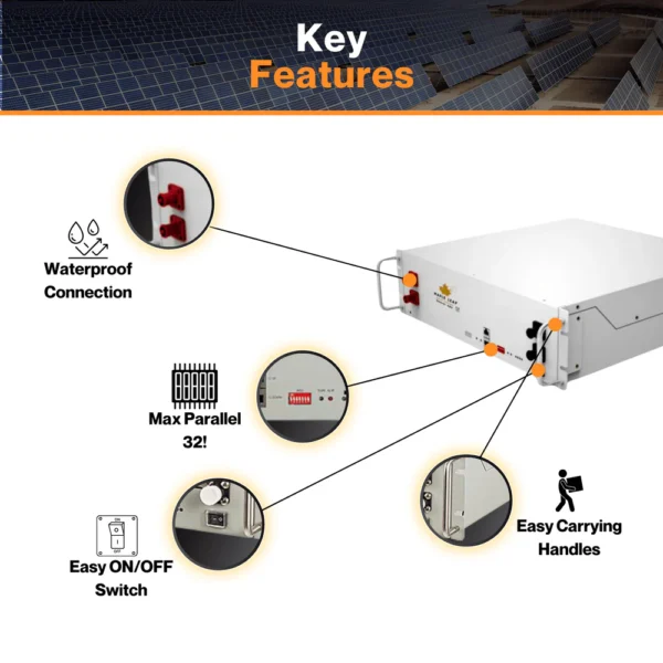 Maple Leaf 48V 100Ah | Server Rack BEAVER Battery | 5.12kWh LiFePO4 - Image 2